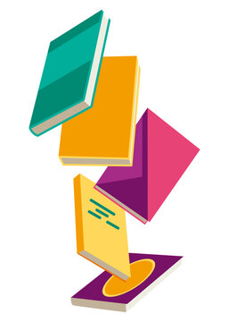 Vector books icon. Learning or education concept. Different design of books or notebooks. Reading, learn and receive education through books. Read more books
