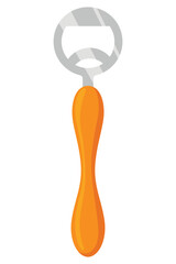 Bottle opener. Vector cartoon icon. Tool for open isolated on white background. Flat style sign