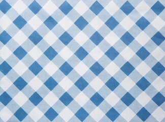 Blue and white checked tablecloth pattern background design