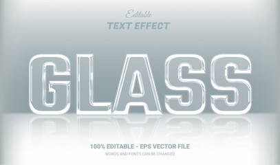 glass editable text effect