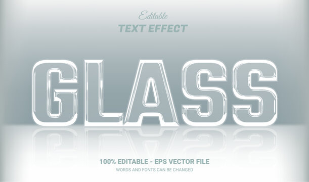 glass editable text effect