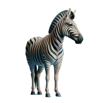 Zebra on Transparent Background