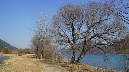 the spring scenery of the Han River