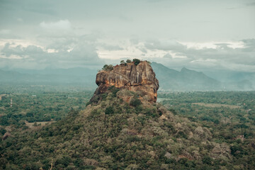 Sunrise landscape of Sigiriya lion´s rock in sri lanka