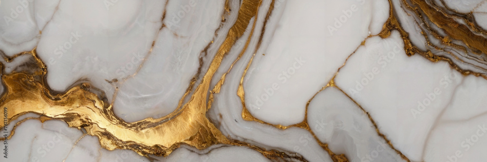 Wall mural natural white and gold marble texture for skin tile wallpaper luxurious background.