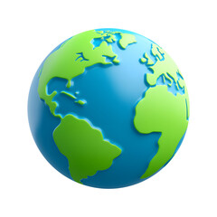 Fototapeta premium Stylized Blue and Green Globe