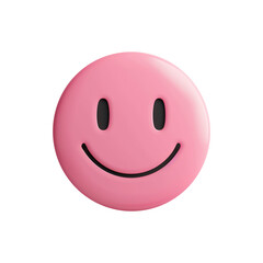 Fototapeta premium Pink Minimalistic Smile Emoji