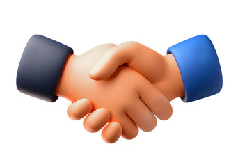 3D Emoji-Style Handshake Illustration With Vibrant Colors