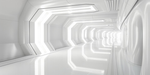 Sci fi white interior concept
