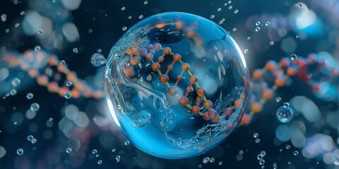 DNA cells, medical concept - obrazy, fototapety, plakaty