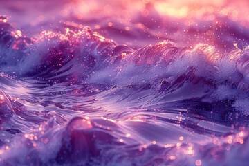 A digital concept art piece with ethereal violet and azure hues, envisioning a fantastical and...