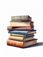 Stack of books with top book being hardcover edition of book called "T