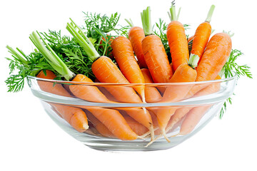 Fresh carrots in a bowl