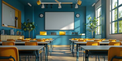 Innovative Classroom Technology: Holograms and Cutting-Edge Tech. Concept Classroom Technology, Holograms, Innovative Tools, Cutting-Edge Tech