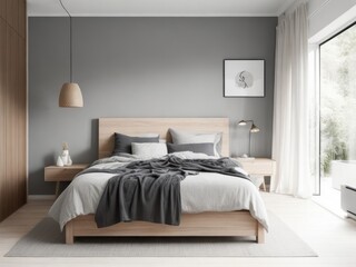 Minimalist Neutral Color Tones Bedroom Interior Design with Serene Ambiance