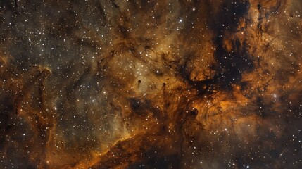 "Starry nebula with interstellar clouds of dust and gas. High-definition space photography. Astrophotography concept for design and print"