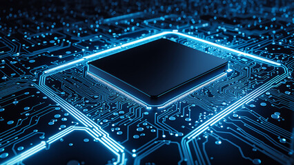 Abstract circuit board futuristic technology processing background