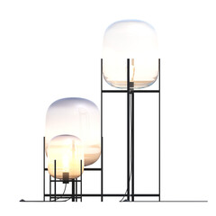 table lamp isolated on transparent background, room lamp, 3D illustration, cg render

