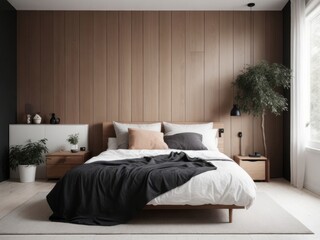 Minimalist Neutral Warm Color Tones Bedroom for Cozy Relaxation