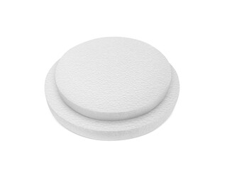 Styrofoam padding for product, transparent background