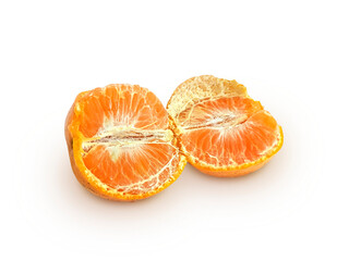 tangerine or mandarin fruit, transparent background