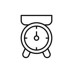 Weight scale outline icons, minimalist vector illustration ,simple transparent graphic element .Isolated on white background