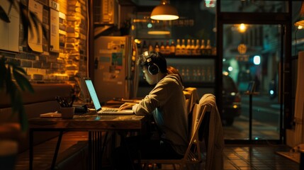 Freelancer at Remote Work Café