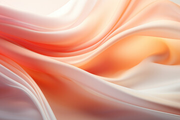 Long, flowing piece of fabric with pink and white color scheme