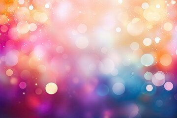 Abstract Colorful Bokeh Festival background. Christmas Light, Traffic Light, Banner, Poster. Copy Space for Text