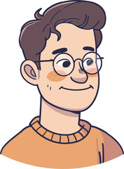 Obraz premium Fashionable Man Vector Graphic