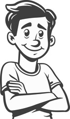 Obraz premium Happy Man Vector Profile