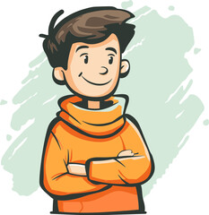 Casual Man Vector Portrait