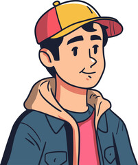 Happy-Go-Lucky Man Vector Figure