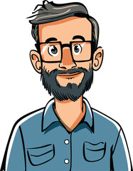 Confident Man Vector Profile