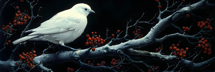 White Bird Standing Out from the Crowd ,
Beautiful Bird in the nature
