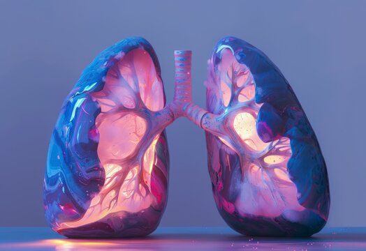 Human lungs. Respiratory system