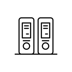 Archive outline icons, minimalist vector illustration ,simple transparent graphic element .Isolated on white background