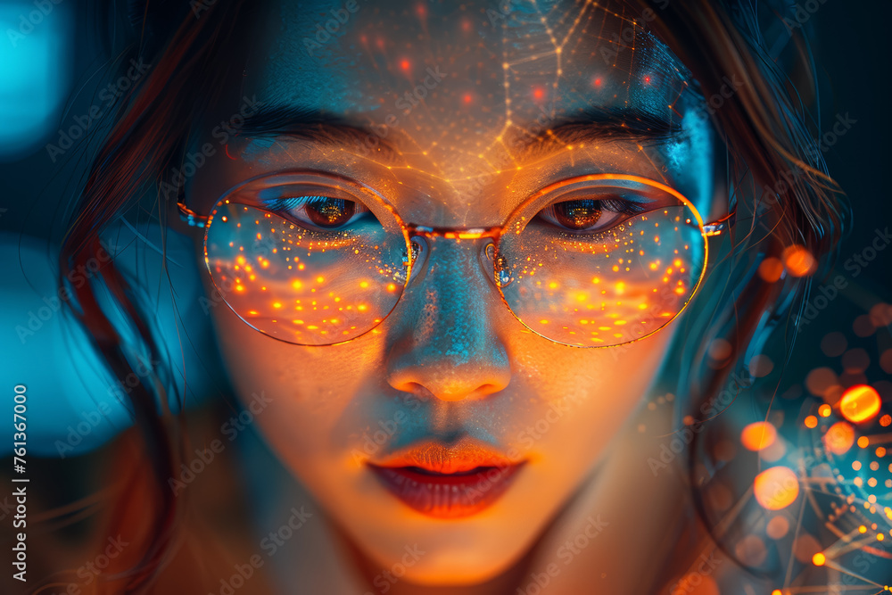 Aufkleber a quantum physicist experimenting with entangled particles, delving into the mysterious realm of qua