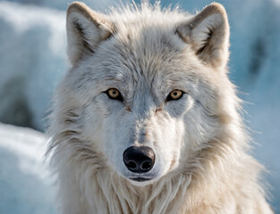 Arctic Wolf in the frozen north - 761367232