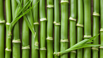 Fototapeta na wymiar bamboo background close up сreated with Generative Ai