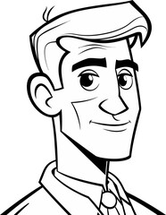 Obraz premium Confident Man Vector Profile