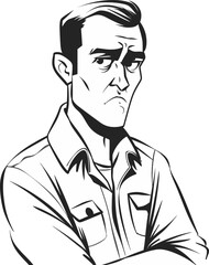 Confident Man Vector Illustration