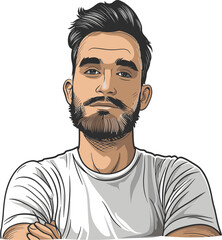 Wise Businessman Vector Avatar