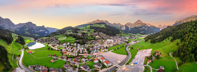 Engelberg, Switzerland Panorama in the Alps - 761368835