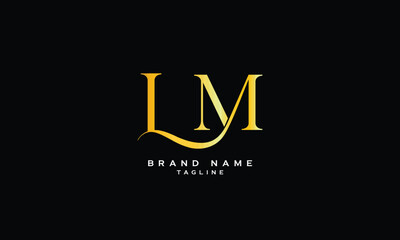 LM, ML, Abstract initial monogram letter alphabet logo design