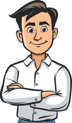 Confident Businessman Vector Design