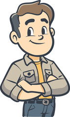 Travel Enthusiast Man Vector Character