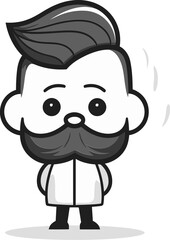 Vintage Fashion Enthusiast Man Vector Character