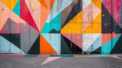 Naklejka premium Urban Geometry in Street Art