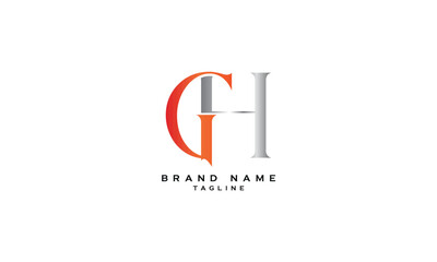GH4, G4H, HG4, H4G, 4HG, 4GH, G4, 4G, Abstract initial monogram letter alphabet logo design